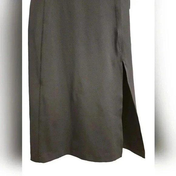 NWT Mono B Black Venice Square Neck Body Con Midi Athleisure Dress Large - Picture 7 of 15